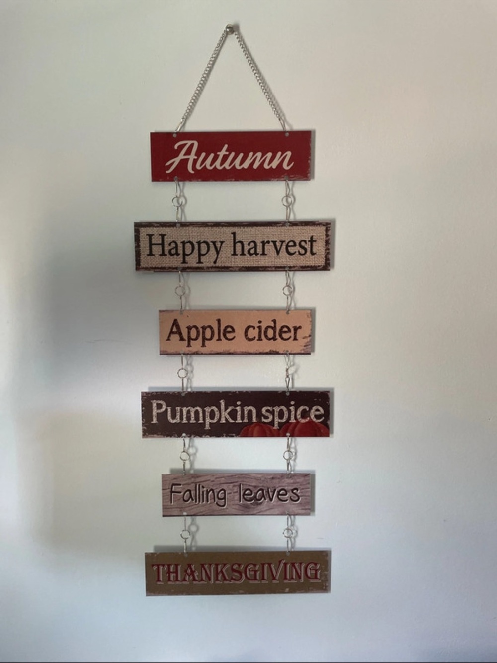 Autumn Harvest Hanging Wall Sign